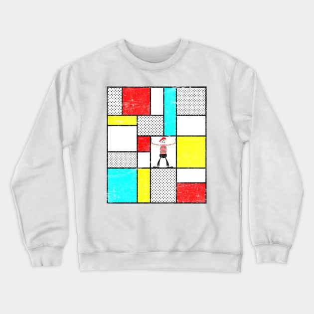 Mondrian's Mime Crewneck Sweatshirt by BeanePod